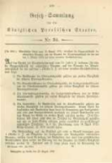 Gesetz-Sammlung für die Königlichen Preussischen Staaten. 1879.08.25 No34