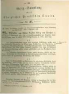 Gesetz-Sammlung für die Königlichen Preussischen Staaten. 1879.09.16 No37