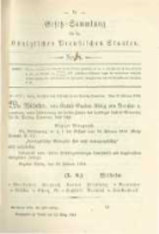 Gesetz-Sammlung für die Königlichen Preussischen Staaten. 1884.03.12 No8