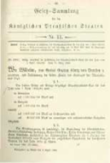 Gesetz-Sammlung für die Königlichen Preussischen Staaten. 1884.04.02 No11