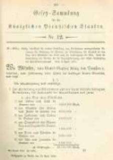 Gesetz-Sammlung für die Königlichen Preussischen Staaten. 1884.04.12 No12