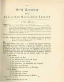 Gesetz-Sammlung für die Königlichen Preussischen Staaten. 1884.04.19 No13