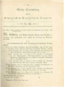 Gesetz-Sammlung für die Königlichen Preussischen Staaten. 1884.05.19 No16