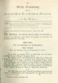 Gesetz-Sammlung für die Königlichen Preussischen Staaten. 1884.05.26 No17