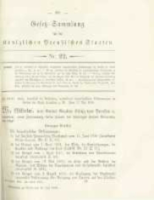 Gesetz-Sammlung für die Königlichen Preussischen Staaten. 1884.07.10 No22