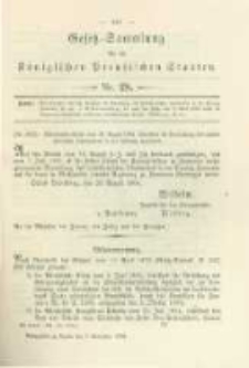 Gesetz-Sammlung für die Königlichen Preussischen Staaten. 1884.11.07 No28