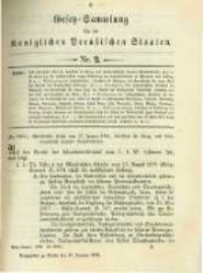 Gesetz-Sammlung f&uuml;r die K&ouml;niglichen Preussischen Staaten. 1898.01.27 No2