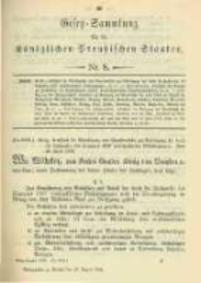Gesetz-Sammlung f&uuml;r die K&ouml;niglichen Preussischen Staaten. 1898.04.27 No8