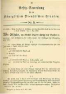 Gesetz-Sammlung f&uuml;r die K&ouml;niglichen Preussischen Staaten. 1898.05.02 No9