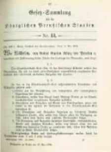 Gesetz-Sammlung für die Königlichen Preussischen Staaten. 1898.05.17 No13