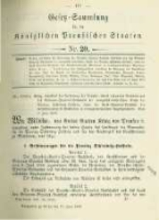 Gesetz-Sammlung für die Königlichen Preussischen Staaten. 1898.06.27 No20