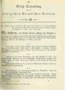 Gesetz-Sammlung für die Königlichen Preussischen Staaten. 1898.07.19 No24