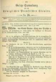 Gesetz-Sammlung f&uuml;r die K&ouml;niglichen Preussischen Staaten. 1898.08.08 No28