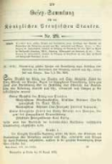 Gesetz-Sammlung f&uuml;r die K&ouml;niglichen Preussischen Staaten. 1898.08.13 No29