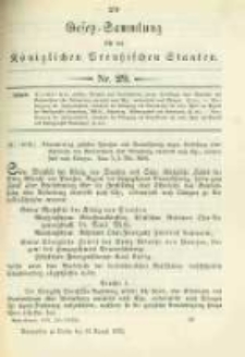 Gesetz-Sammlung für die Königlichen Preussischen Staaten. 1898.08.13 No29