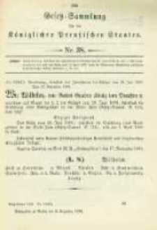 Gesetz-Sammlung für die Königlichen Preussischen Staaten. 1898.12.09 No38
