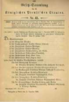 Gesetz-Sammlung für die Königlichen Preussischen Staaten. 1898.12.31 No41
