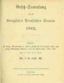 Gesetz-Sammlung für die Königlichen Preussischen Staaten. 1902.01.14 No1