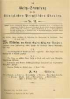 Gesetz-Sammlung für die Königlichen Preussischen Staaten. 1902.04.23 No11
