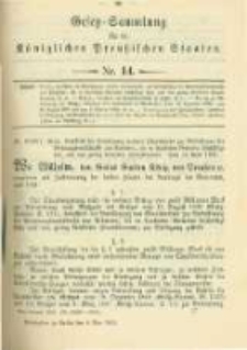 Gesetz-Sammlung für die Königlichen Preussischen Staaten. 1902.05.06 No14