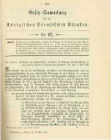 Gesetz-Sammlung f&uuml;r die K&ouml;niglichen Preussischen Staaten. 1902.05.24 No17
