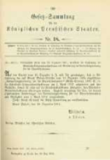 Gesetz-Sammlung für die Königlichen Preussischen Staaten. 1902.05.28 No18