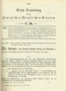 Gesetz-Sammlung f&uuml;r die K&ouml;niglichen Preussischen Staaten. 1902.06.21 No26