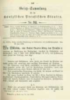 Gesetz-Sammlung für die Königlichen Preussischen Staaten. 1902.07.12 No32