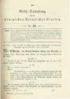Gesetz-Sammlung f&uuml;r die K&ouml;niglichen Preussischen Staaten. 1902.07.22 No34