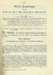 Gesetz-Sammlung für die Königlichen Preussischen Staaten. 1902.08.26 No37