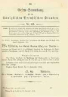 Gesetz-Sammlung für die Königlichen Preussischen Staaten. 1902.09.17 No41