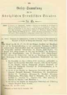 Gesetz-Sammlung für die Königlichen Preussischen Staaten. 1902.11.14 No45