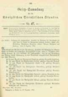 Gesetz-Sammlung für die Königlichen Preussischen Staaten. 1902.12.13 No47