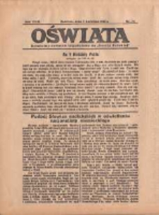 Oświata: bezpłatny dodatek tygodniowy do "Gazety Polskiej" 1935.04.07 R.23 Nr14