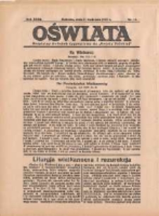 Oświata: bezpłatny dodatek tygodniowy do "Gazety Polskiej" 1935.04.21 R.23 Nr16