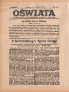 Oświata: bezpłatny dodatek tygodniowy do "Gazety Polskiej" 1935.07.14 R23 Nr28