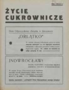 Życie Cukrownicze : miesięcznik : organ Związku Pracownik&oacute;w Przemysłu Cukrowniczego w Rzeczypospolitej Polskiej 1932.05.10 R.10 Nr5