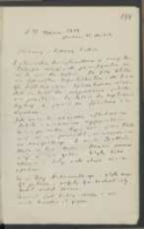 List Józefa Ignacego Kraszewskiego do Wawrzyńca Benzelstjerny-Engeströma z 27 marca 1884 roku
