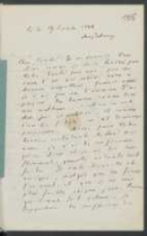 List Józefa Ignacego Kraszewskiego do Wawrzyńca Benzelstjerny-Engeströma z 19 września 1884 roku