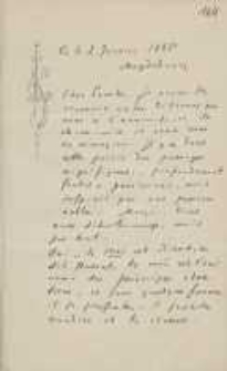 List J&oacute;zefa Ignacego Kraszewskiego do Wawrzyńca Benzelstjerny-Engestr&ouml;ma z 2 stycznia 1885 roku