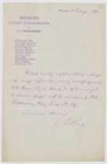 Zaproszenie dla NN do udziału w spotkaniu dotyczącym &bdquo;Książki Jubileuszowej dla J&oacute;zefa Ignacego Kraszewskiego&rdquo;, 1878 r.