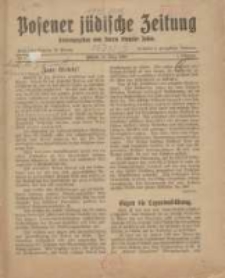 Posener j&uuml;dische Zeitung: herausgegeben vom Verein liberaler Juden 1920.03 Jg.1 Nr1