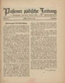 Posener jüdische Zeitung: herausgegeben vom Verein liberaler Juden 1920.07 Jg.1 Nr3