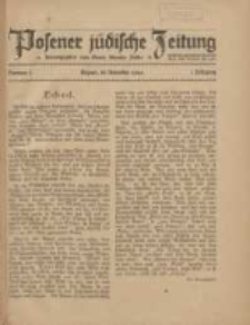 Posener jüdische Zeitung: herausgegeben vom Verein liberaler Juden 1920.11 Jg.1 Nr5