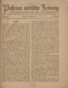 Posener j&uuml;dische Zeitung: herausgegeben vom Verein liberaler Juden 1921.02 Jg.2 Nr6