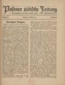 Posener j&uuml;dische Zeitung: herausgegeben vom Verein liberaler Juden 1921.03 Jg.2 Nr7