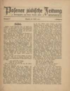 Posener j&uuml;dische Zeitung: herausgegeben vom Verein liberaler Juden 1921.04 Jg.2 Nr8