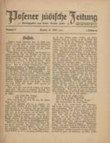 Posener jüdische Zeitung: herausgegeben vom Verein liberaler Juden 1921.04 Jg.2 Nr8