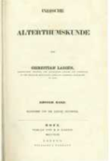 Indische Alterhumskunde. Bd.1