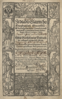 Zrdcadlo slavného Margrabstwii Morawského: w kteremż [...] każdě staw [...] powinnost swau uhléda [...] wydané roku 1593 skrze BartholomŘge Paprockého...